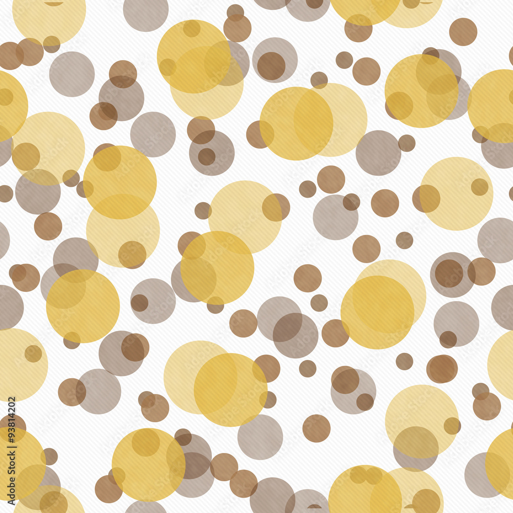 Brown, Yellow and White Transparent Polka Dot Tile Pattern Repea Brown, Yellow and White Transparent Polka Dot Tile Pattern Repea
