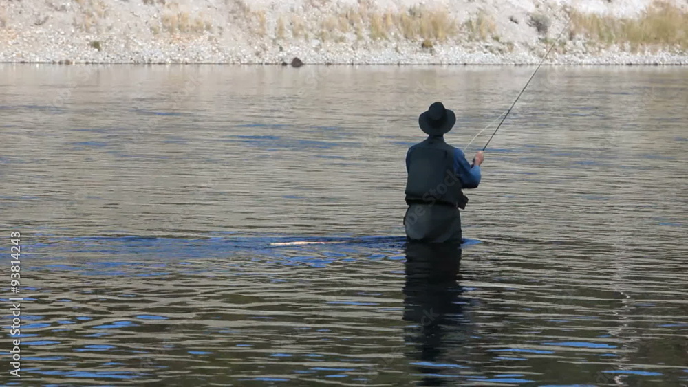 Fly fisherman Yellowstone River P HD 2673 Fly fisherman Yellowstone River P HD 2673
