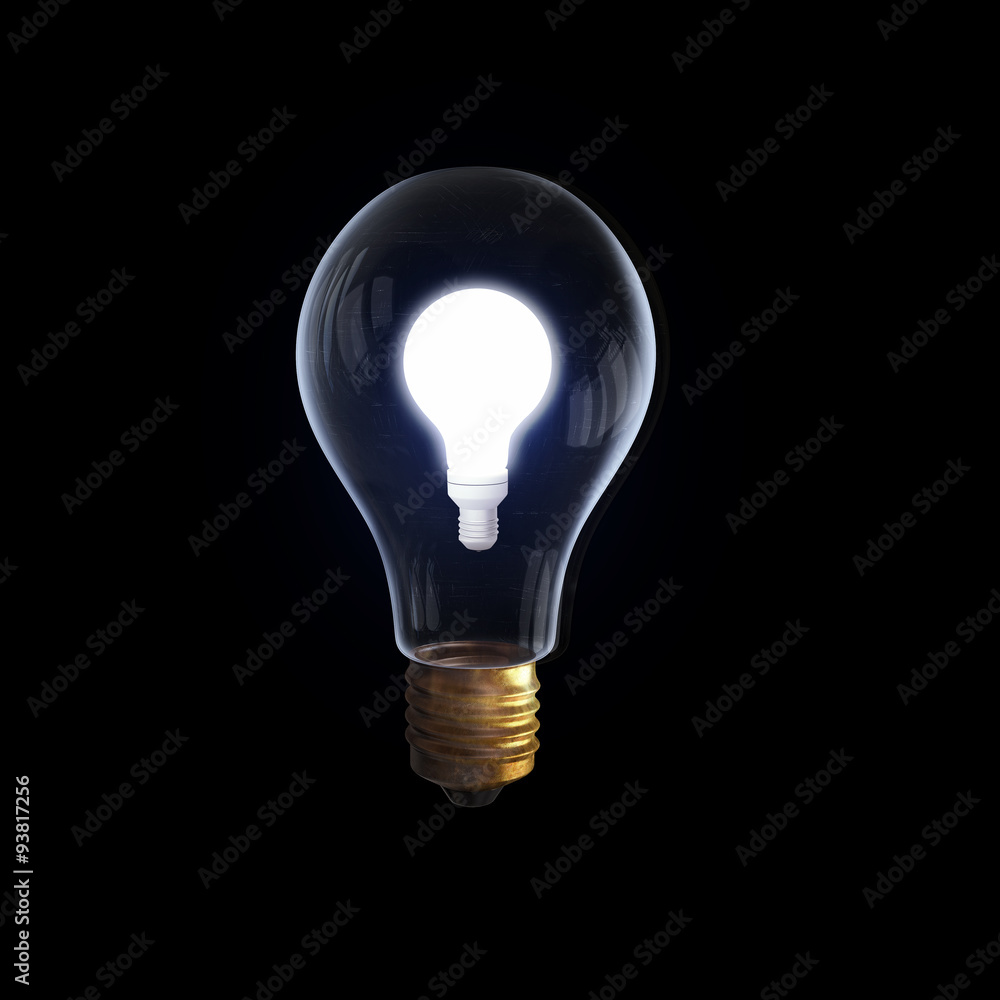 Glass bulb. Concept image Glass bulb. Concept image