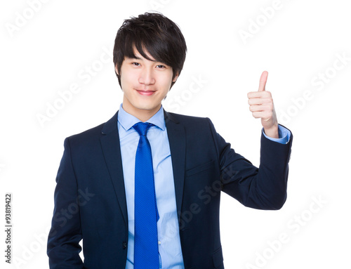 Young Businessman showing thumb up