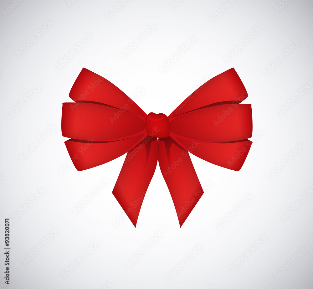 Red vector gift bow and ribbon isolated. Red vector gift bow and ribbon isolated.