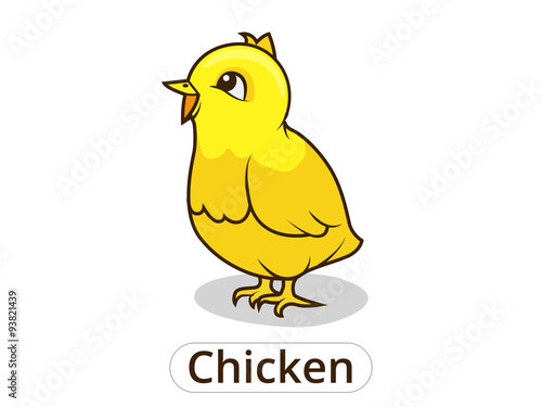 Chicken animal cartoon illustration for children