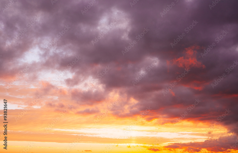 Colorful Cloudy sunset  sky
