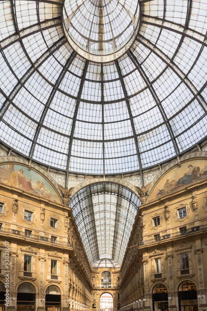 Vittorio Emanuele Gallery in Milan, Italy