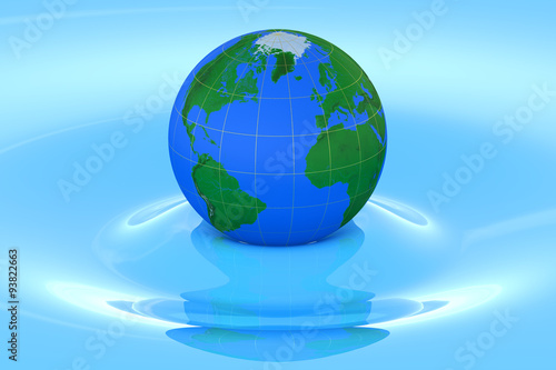 Earth in water