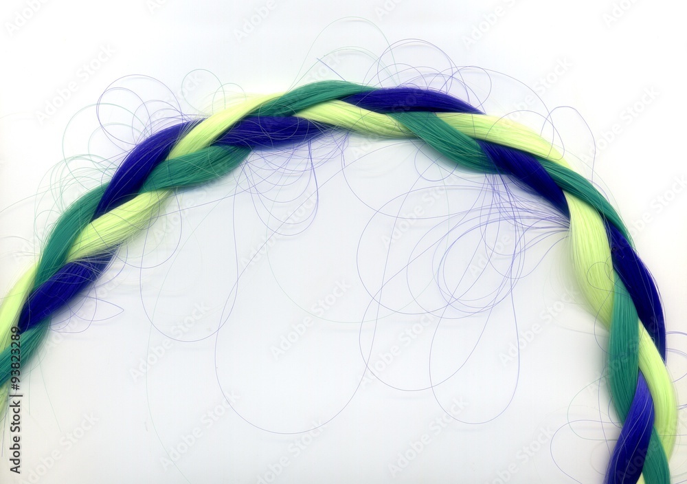 Naklejka premium Colorful Synthetic Hair Strands