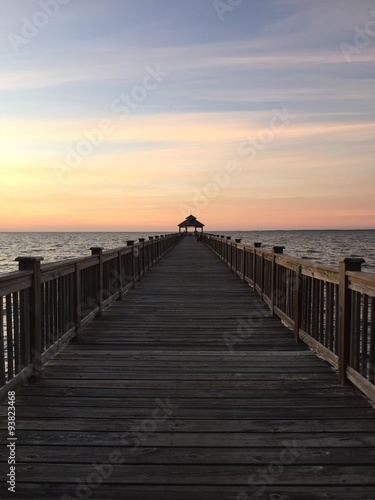 pier at sunset on the gulf