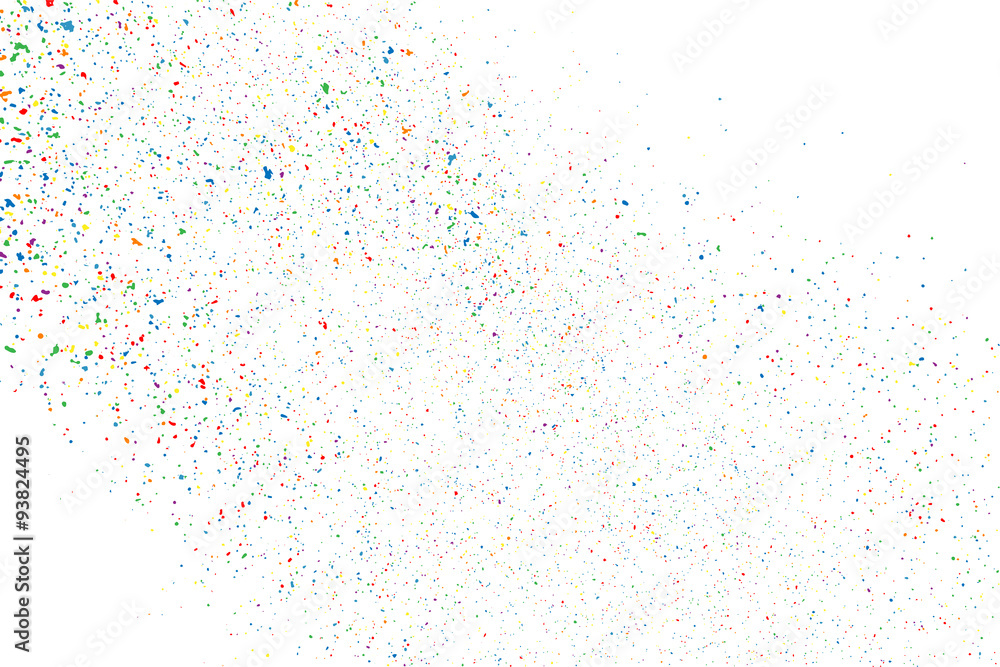 Colorful explosion of confetti. Grainy abstract  colorful texture on a white background. Design element. Vector illustration,eps 10.