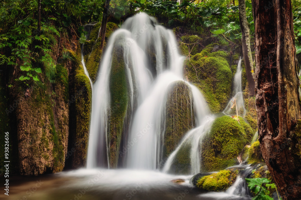 Majestic long exposure waterfall