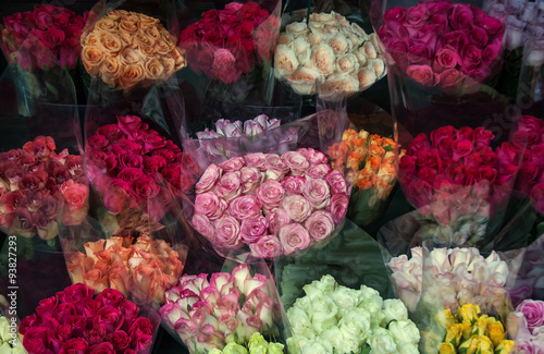 street flower market in New York, USA