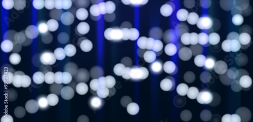 Blue abstract background with bokeh