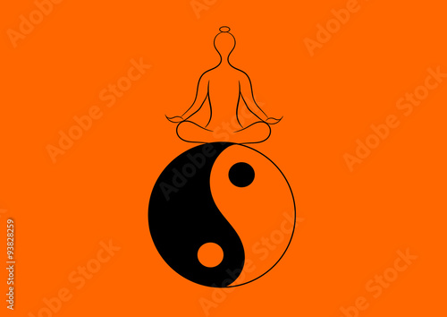 yin yang yoga orange