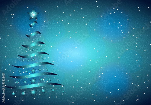 Christmas blue background