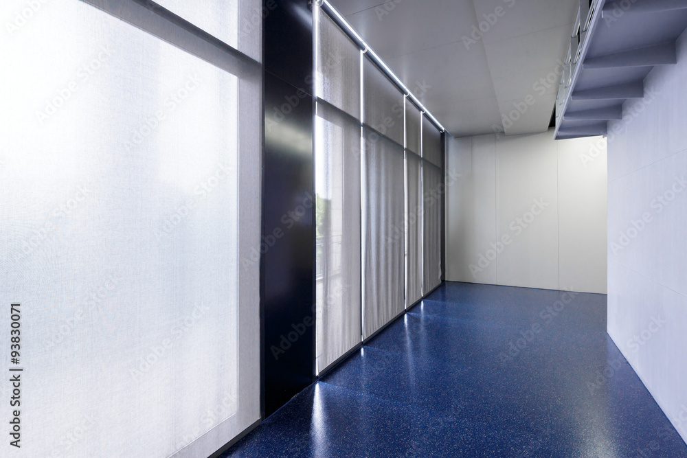 corridor in moder office building corridor in moder office building