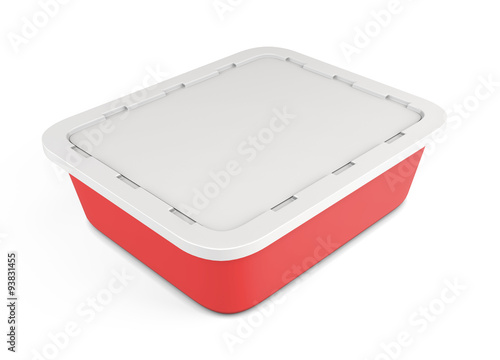 Blank plastic packaging for food products. 3d.