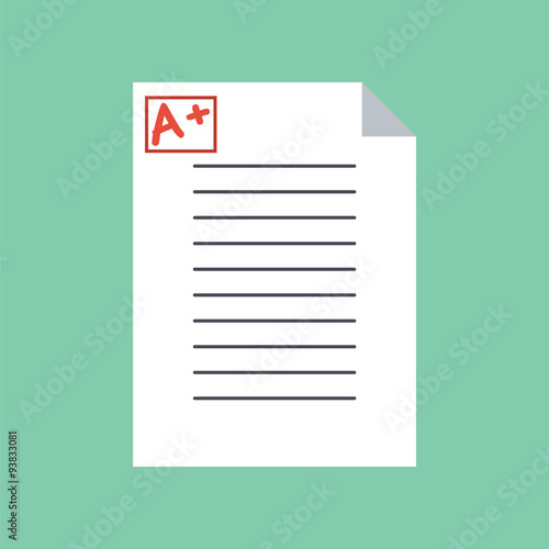 Good grades icon. A plus.