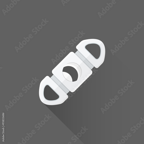 vector flat cigar guillotine cutter illustration icon.