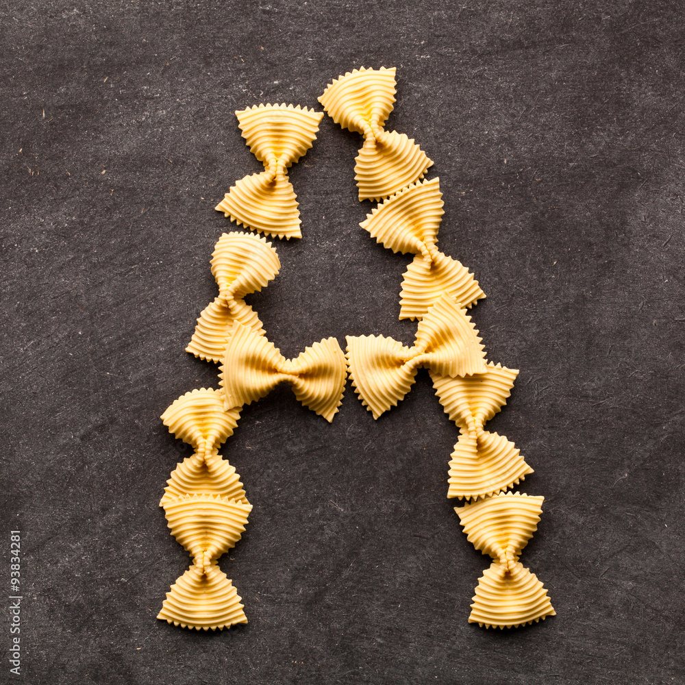 Pasta Buchstabe Pasta Buchstabe