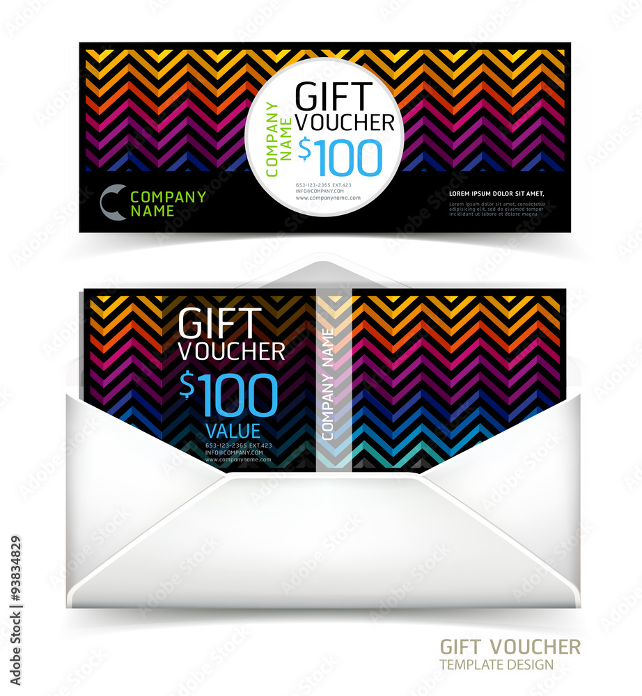 Gift voucher design template. Vector illustrations. Gift voucher design template. Vector illustrations.