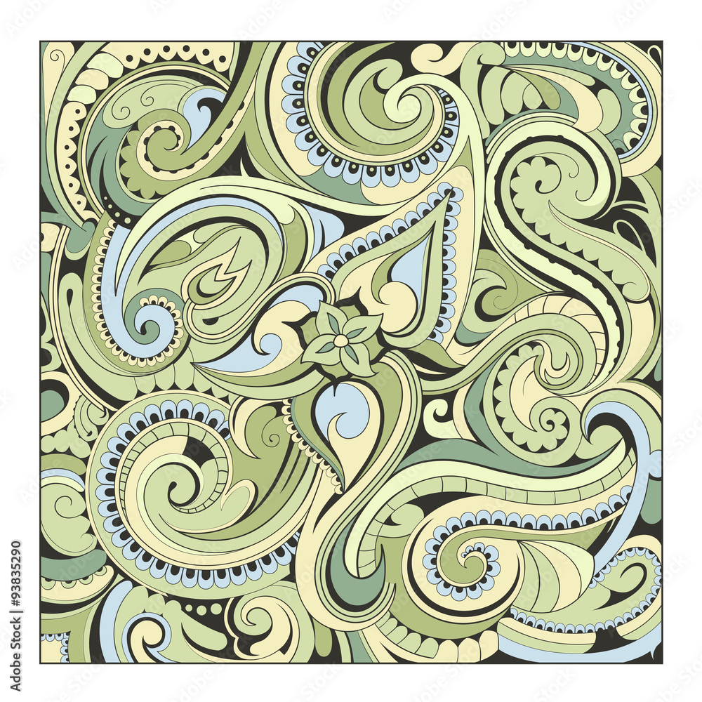 Fototapeta premium Paisley backdrop ornament