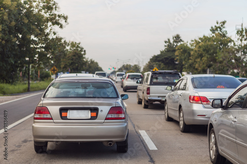 Many car on the road