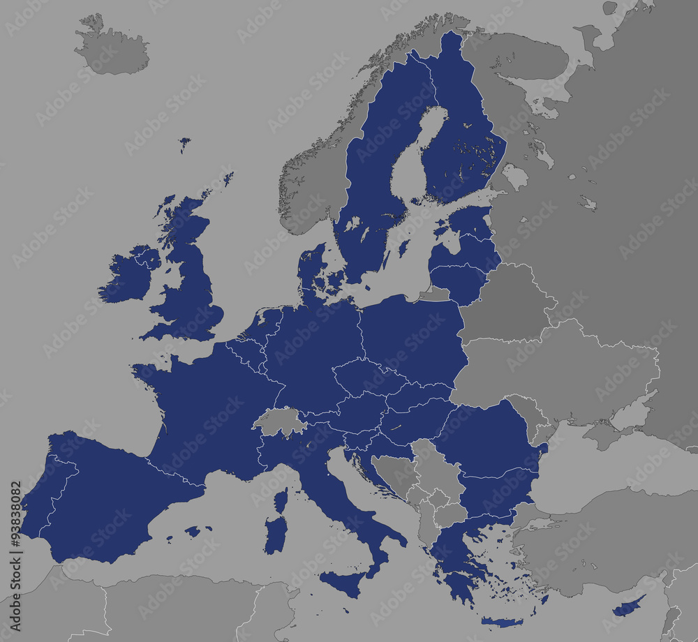 Naklejka premium European Union map 2013