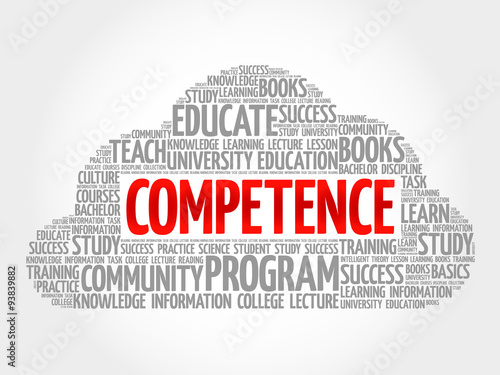 COMPETENCE word cloud, business concept