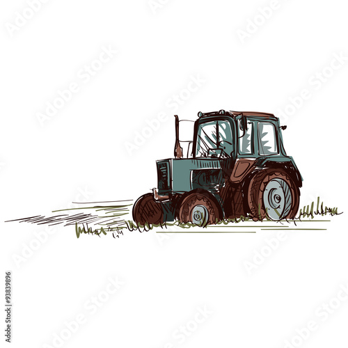 doodle tractor