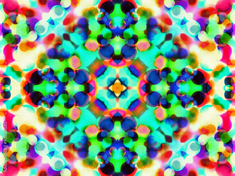 Green abstract kaleidoscope background