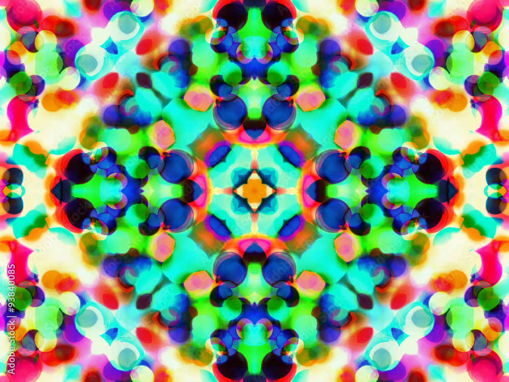 Naklejka premium Green abstract kaleidoscope background