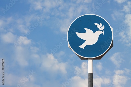 Tableau sur toile Peace Dove Sign