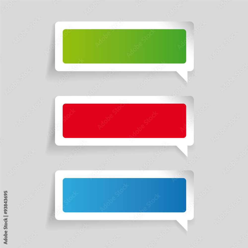 Empty label vector set speech bubble Empty label vector set speech bubble