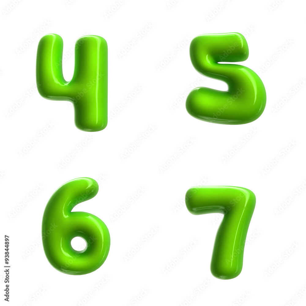 Green Balloon jely alphabet Green Balloon jely alphabet