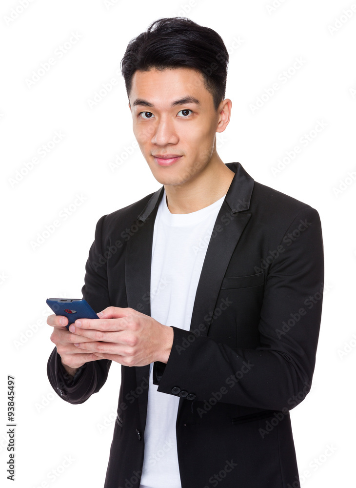 Young Businessman use of the mobile phone Young Businessman use of the mobile phone