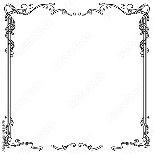 Vintage frame, vignette, greeting card. Vector.