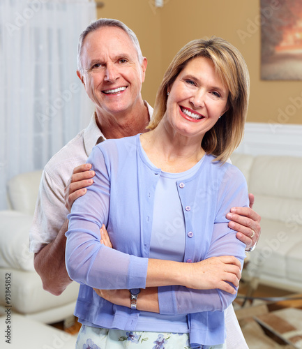 Happy elderly couple.