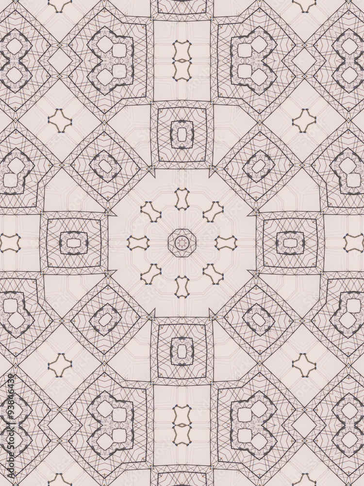 Pattern of kaleidoscope abstract grey pattern
