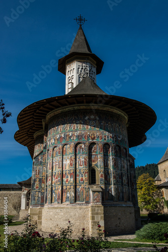 Front view of Sucevita monatery's church