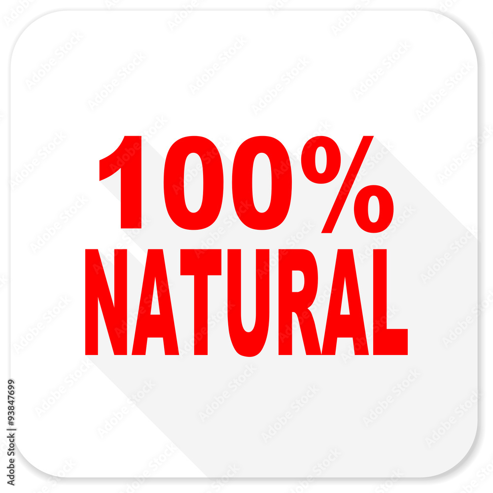 natural red flat icon with long shadow on white background natural red flat icon with long shadow on white background