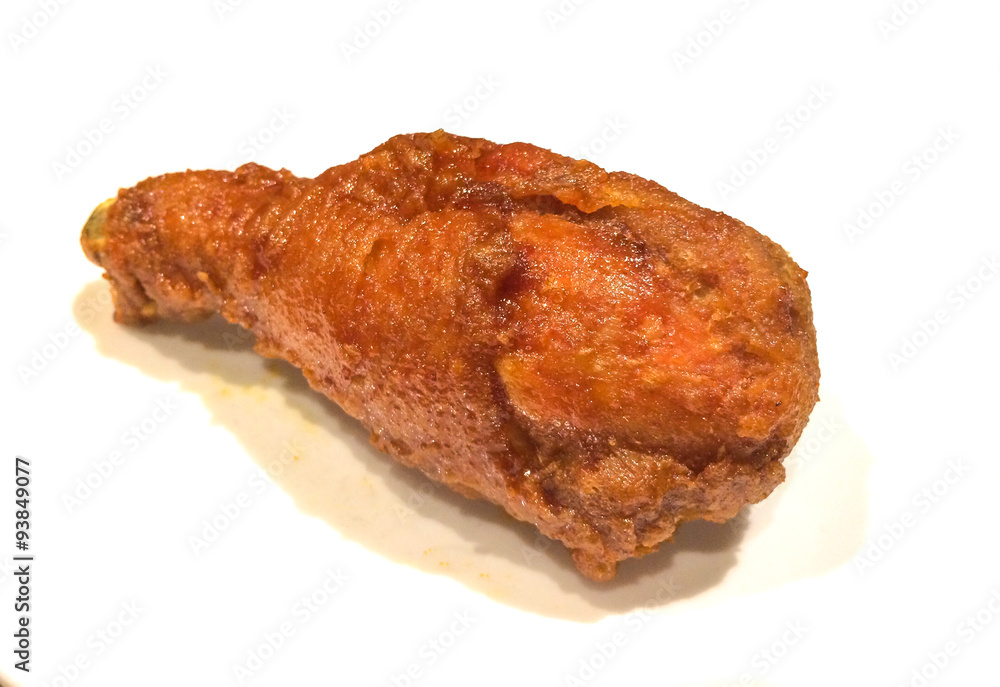 Crispy Fried Chicken on White Background Crispy Fried Chicken on White Background