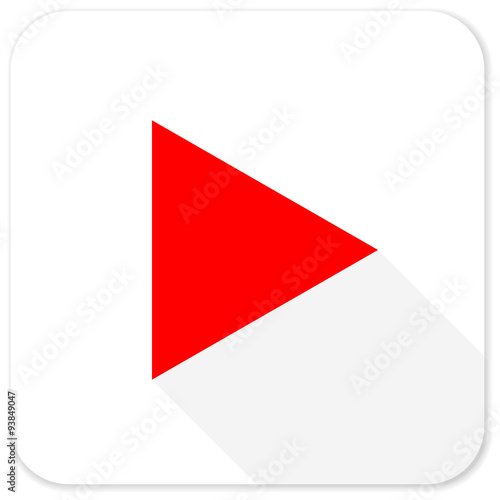 play red flat icon with long shadow on white background Free Download play red flat icon with long shadow on white background - GFXLoad