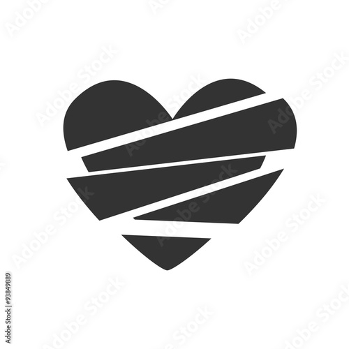 Vector icon broken heart