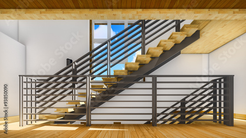 Fotografie, Tablou Modern staircase - interior