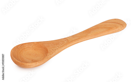 Wooden spoon for spices isolated