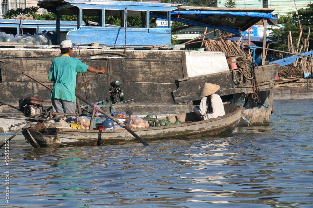 Floating Market in Can Tho City