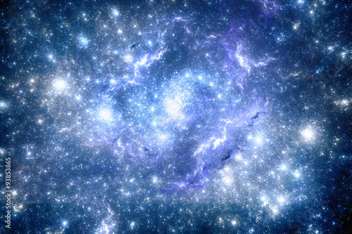 Fototapeta Dark deep space starfield