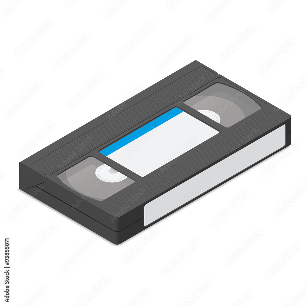 Video cassette detailed isometric icon vector graphic illustration Video cassette detailed isometric icon vector graphic illustration