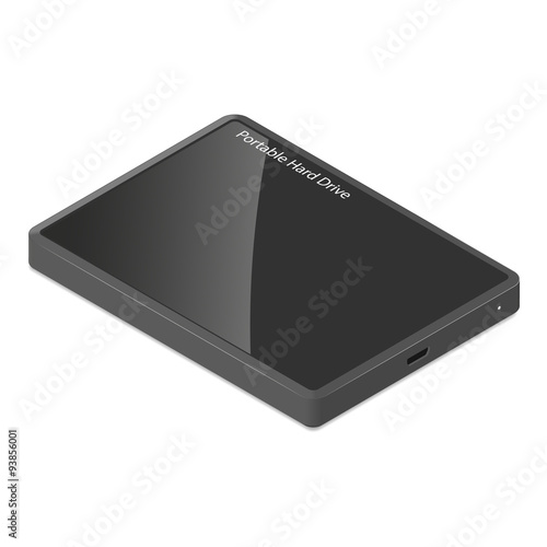 Pocket hdd isometric icon vector graphic illustration