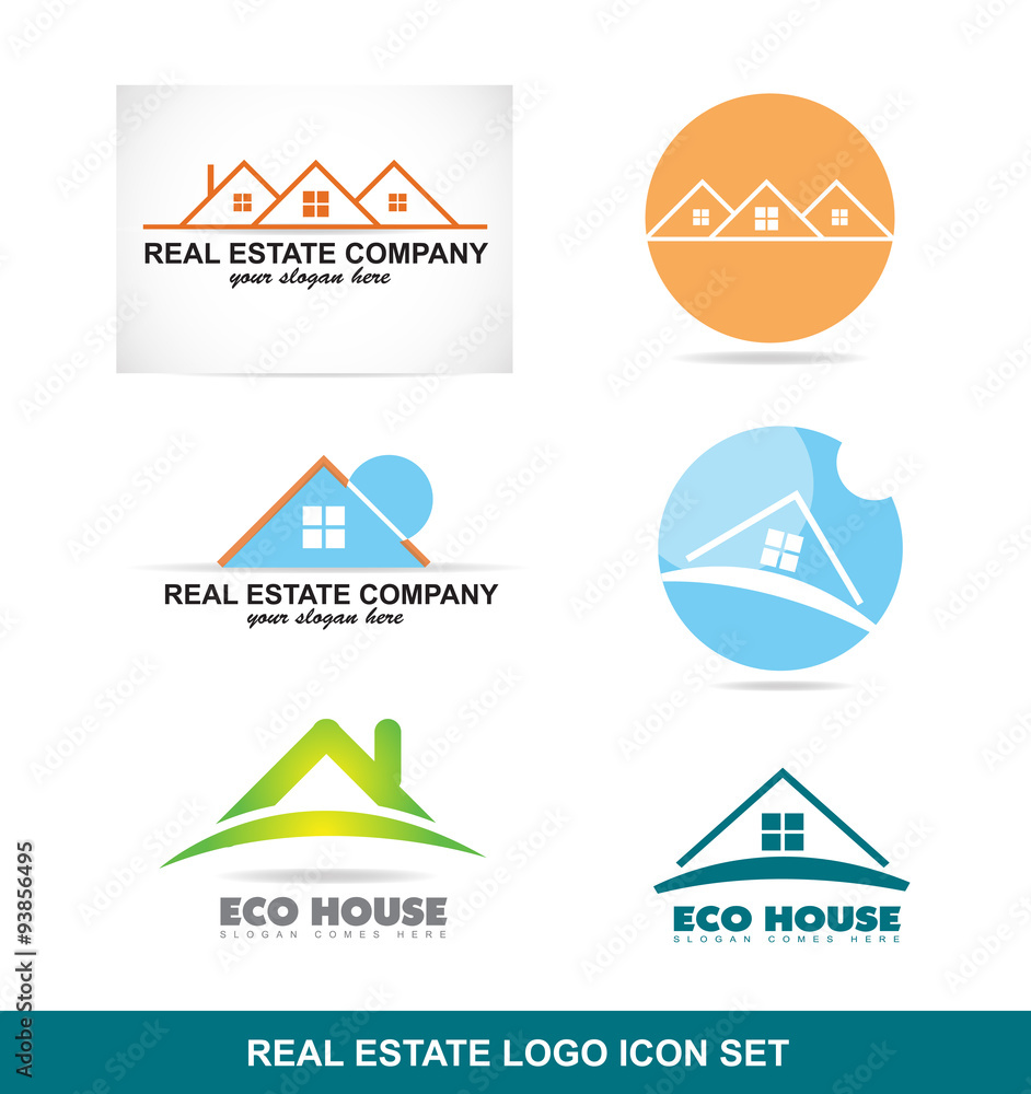 Real estate logo icon set Real estate logo icon set