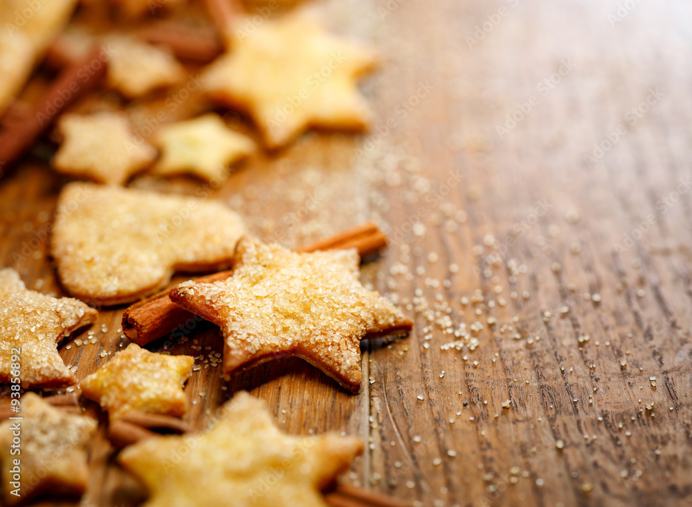 Christmas biscuits with brown sugar